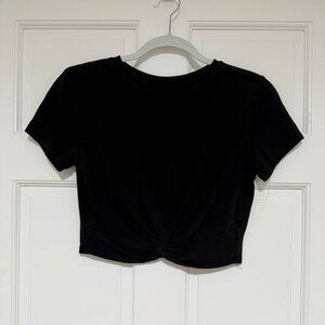 Black Cropped T-Shirt